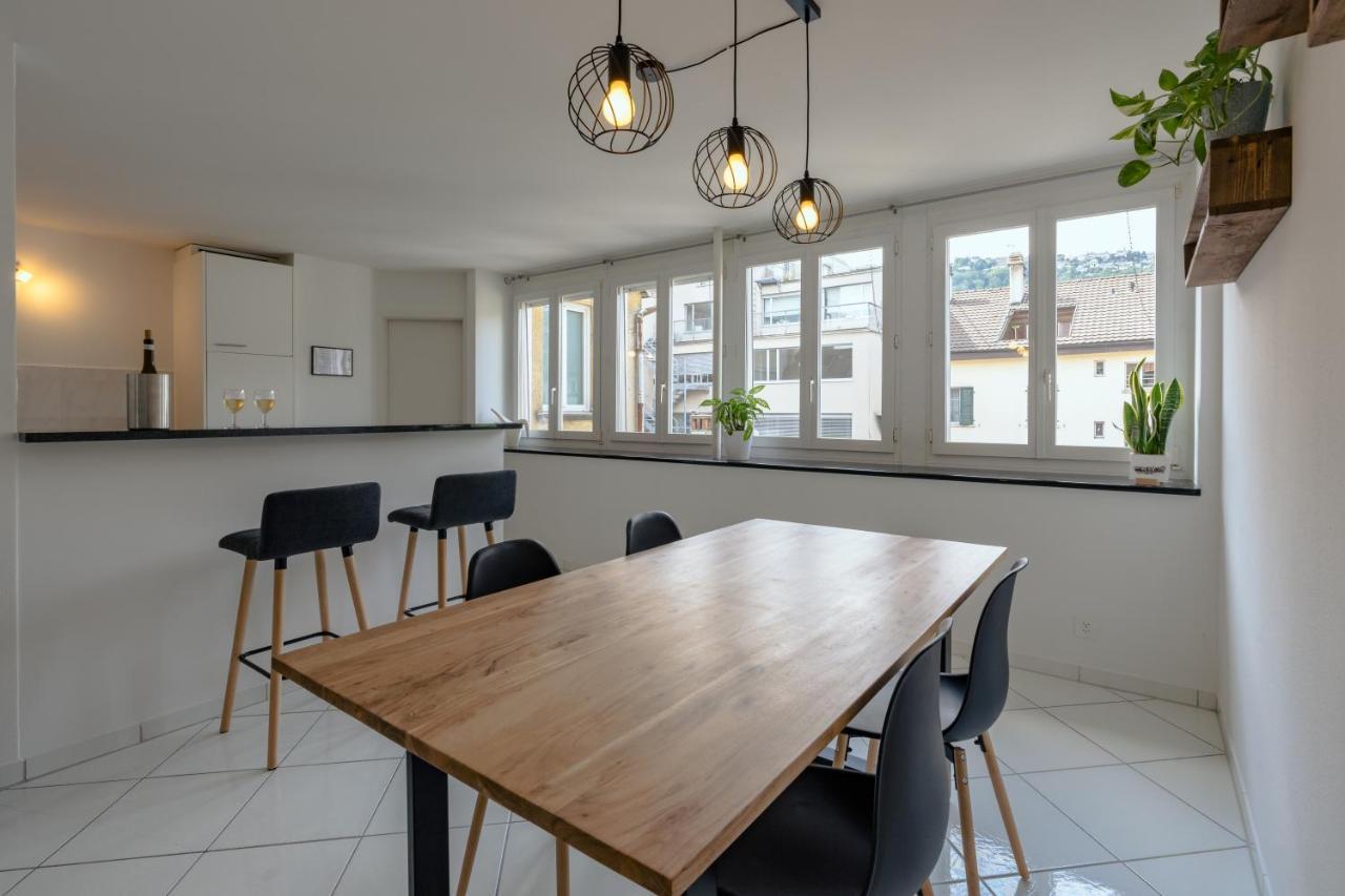 Apartment In The City Center With Free Parking Biel Dış mekan fotoğraf